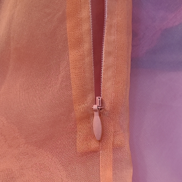 Sheer Fairycore Lace Patchwork Maxi Dress Pink Blue | Side Zip | Small - Picture 15 of 16